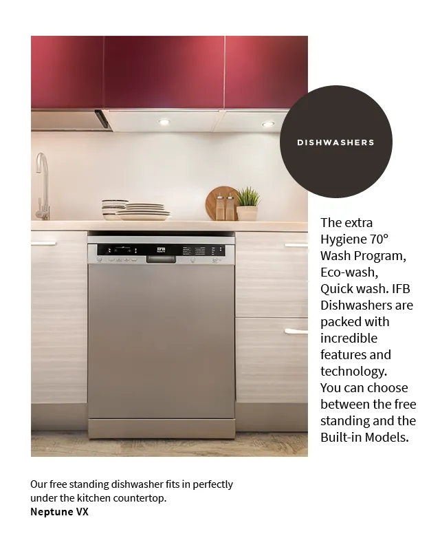 IFB Dishwater - Built in Model (Mobile) | IFB Kitchen Appliances - IFB Modular Kitchen