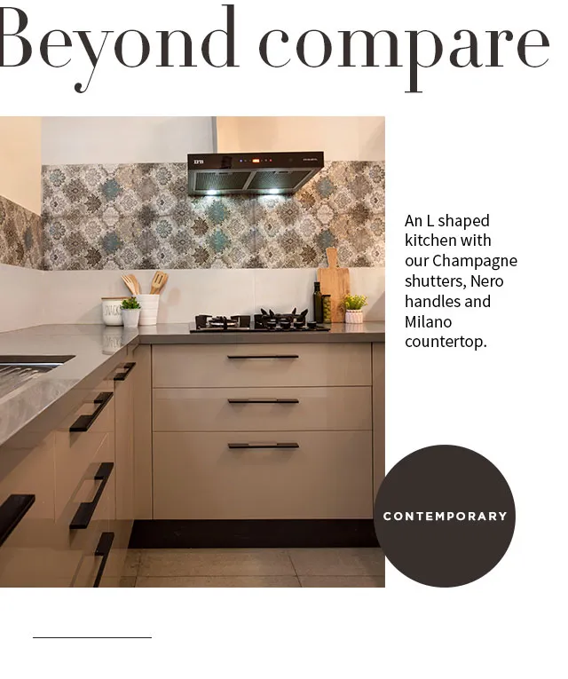 Beyond Compare. | Contemporary | L Shaped Kitchen Design - IFB Modular Kitchen