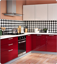 Retro Revival Short Tile | Kitchen Collection - IFB Modular Kitchen