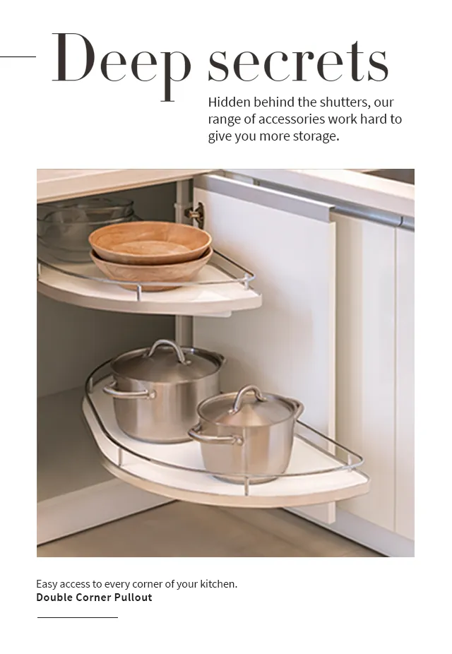 Double Corner Pullout (Mobile) | Kitchen Storage - IFB Modular Kitchen